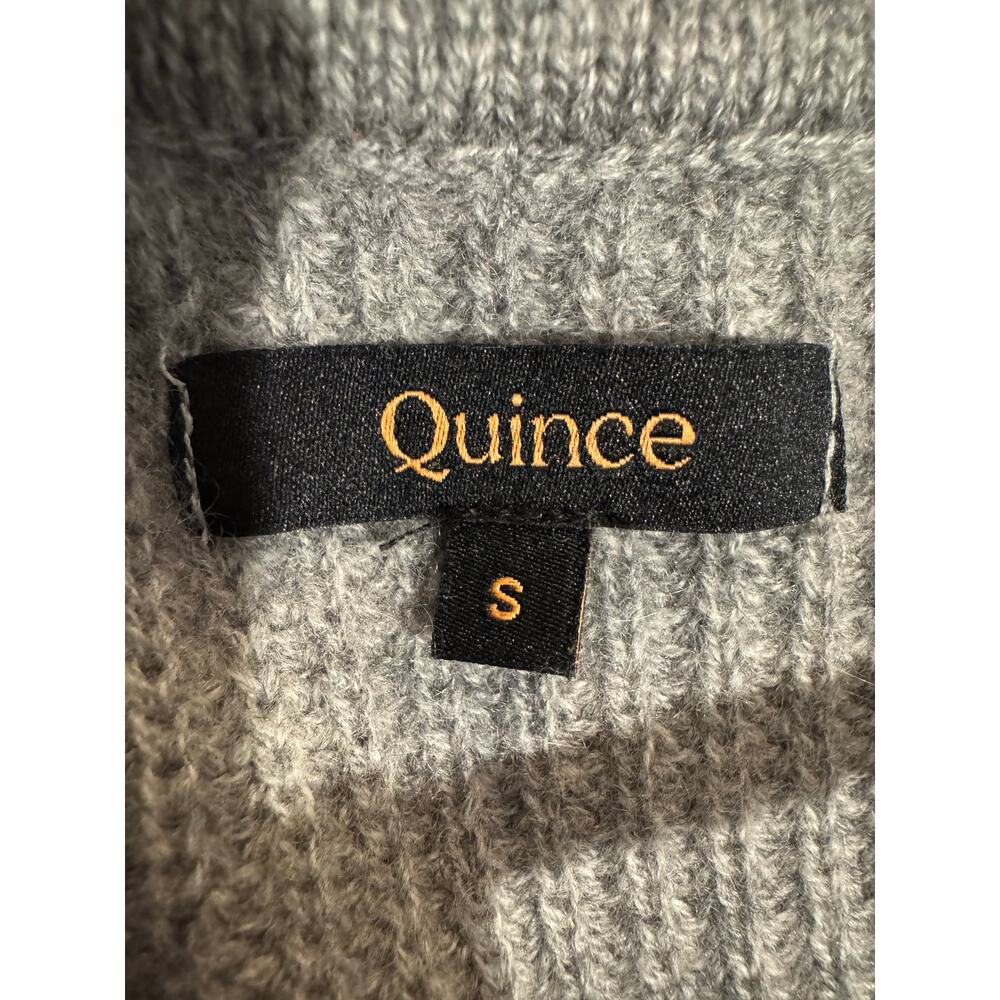 SOLD ‼️Quince Mongolian Cashmere Gray Fisherman Button Front Sweater Vest Small - Picture 8 of 10